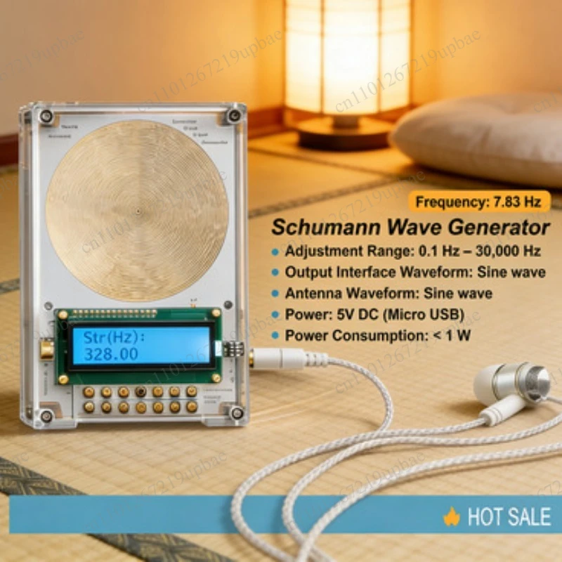 0.01Hz~30000Hz FM Schumann Wave Generator, Pure Sine Frequency Modulation Signal Generator with Multiple Waveforms