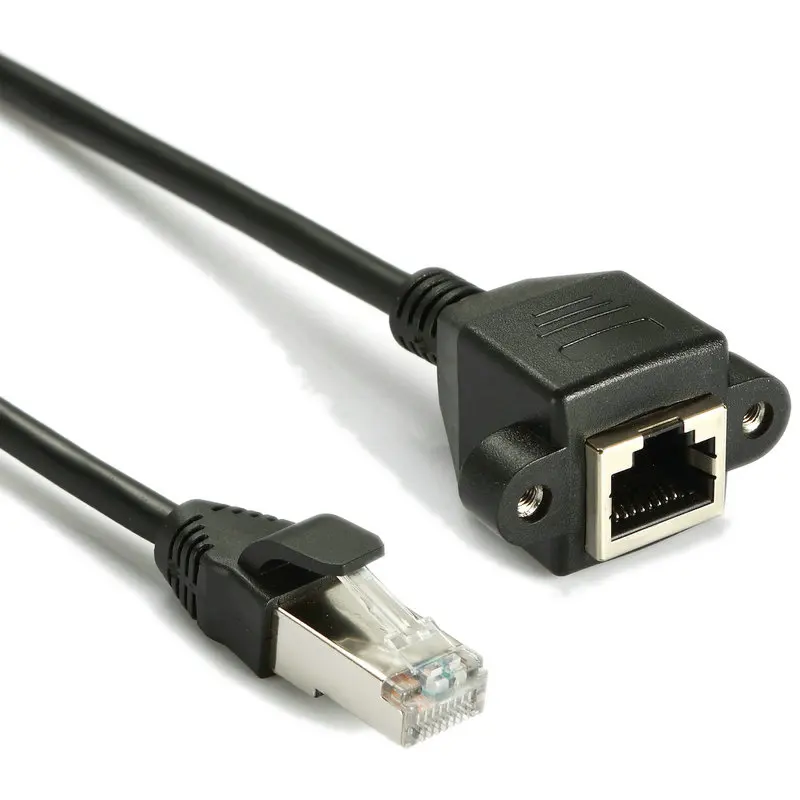 

10 шт., полностью медный экранированный витой кабель, удлинительная линия, вращающийся сетевой порт RJ45 для матери с перегородкой для ушей, провод