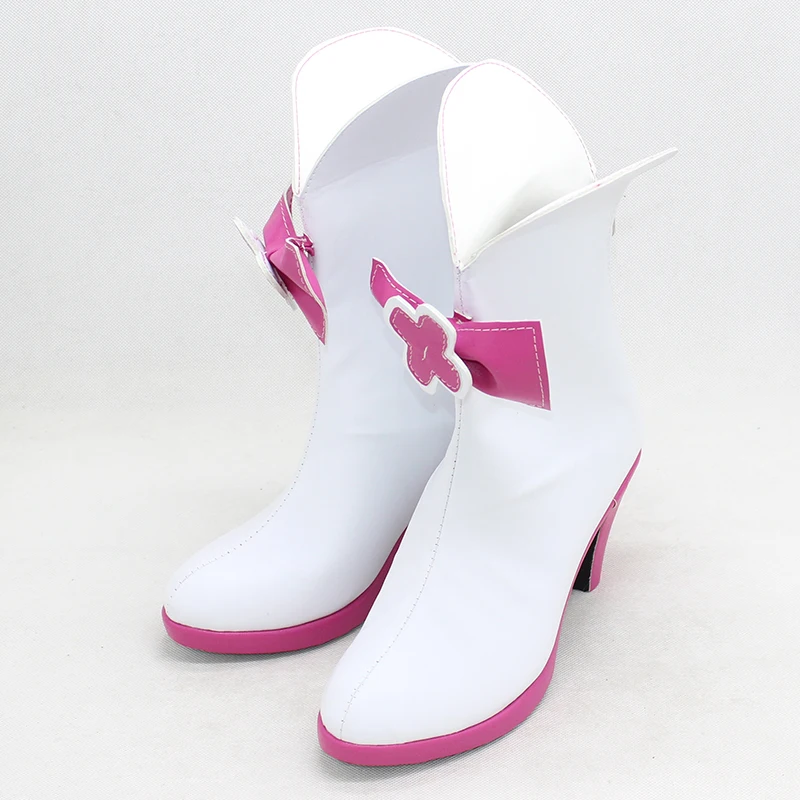 KiraKira Cure Flora Cosplay Shoes Halloween Carnival Boots PU Leather Shoes Cosplay Prop Custom Made