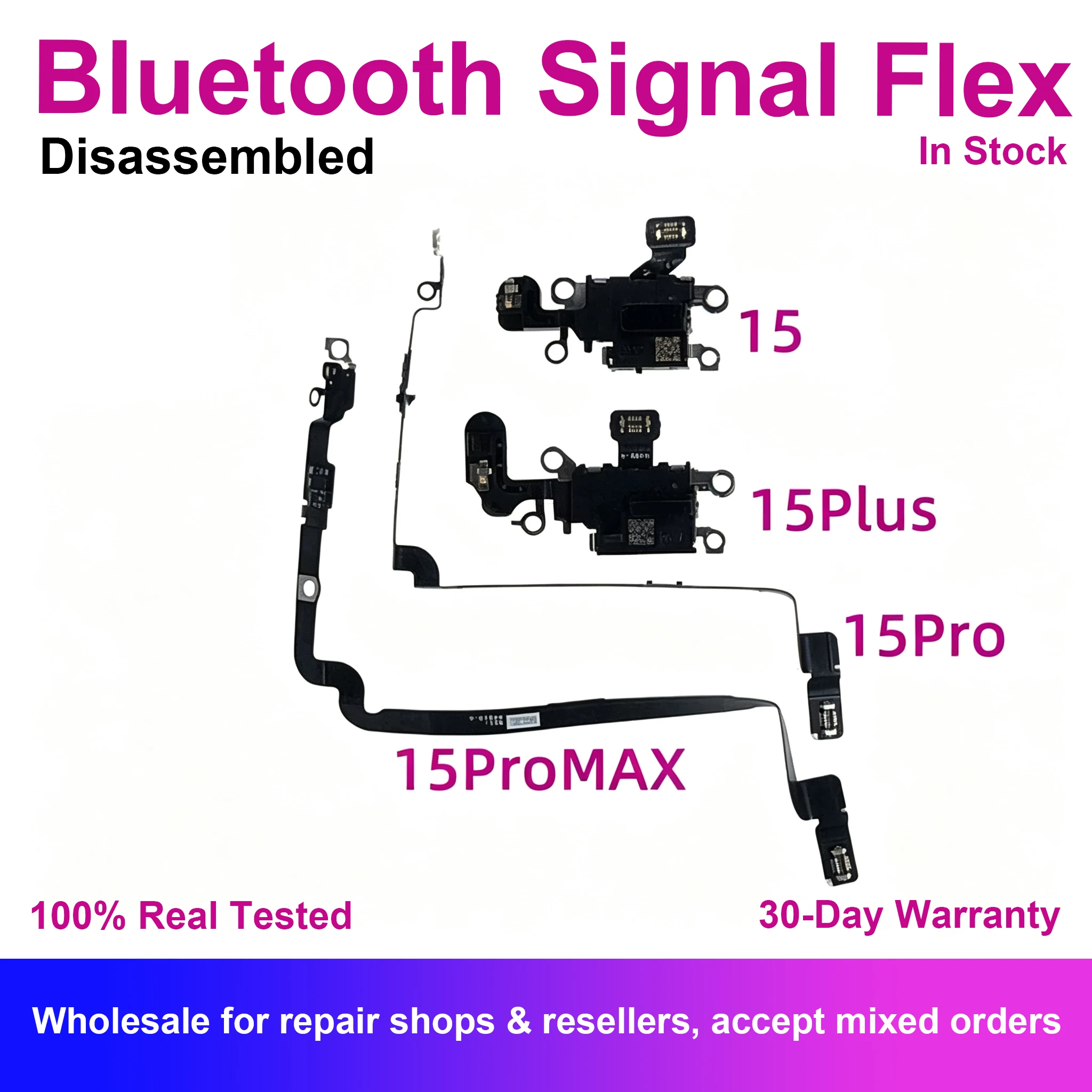 Bluetooth Signal Antenna Flex Cable For iPhone 15 Plus Pro Max NFC Camera Clip Wireless Connector Replacement Repair Parts