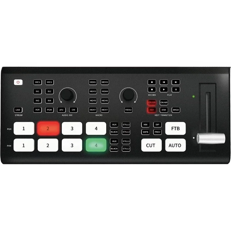 Live Streaming Multi Camera Video Mixer Switcher with NDI Updatable， Authenticity guarantee.