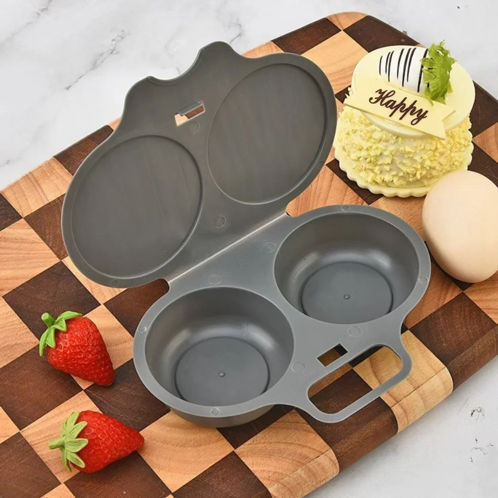 Microwave Egg Cooker Portable Steamed Egg Box Food Grades Plastic Heat Resistant Kitchen Cooking Molds Egg Fryer Quick Breakfast