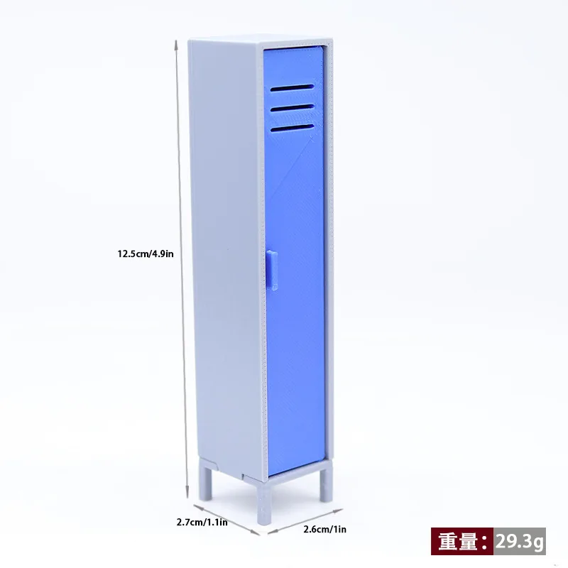 Mini Storage Locker Cabinet Model Dollhouse Office Document Cabinet Miniature Scene Furniture Plastic Table Decoration Props