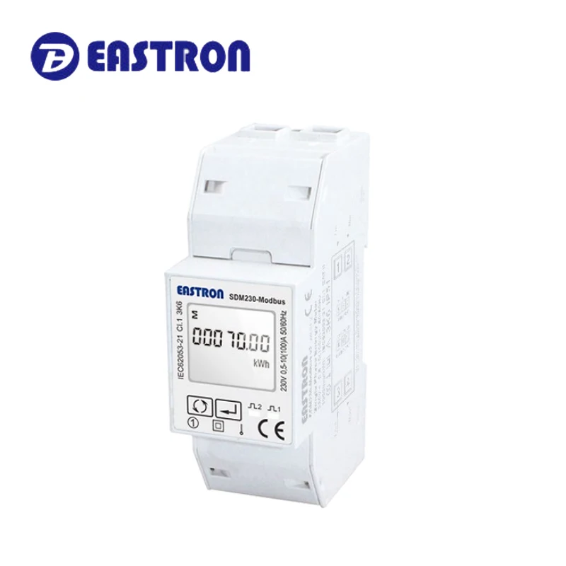 Eastron SDM230-Modbus electricity meter model PV Solar System Electricity Smart Meter Single-Phase Two Module DIN rail Meters