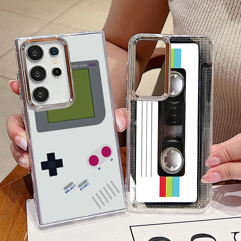 Creative Cassette Print Phone Case For Samsung Galaxy A57 A37 A17 A56 A16 A36 A55 A26 A54 S26 S25 S24 S23 Ultra S25 FE TPU cover