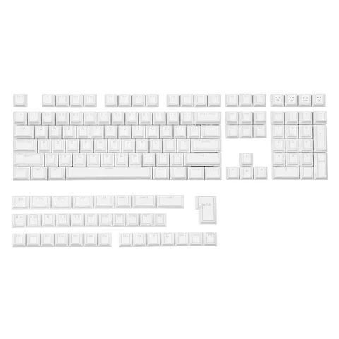  EPOMAKER Glintrix Keycaps Set 142 Cherry Profile PBT Shine-Through Keycaps (Only Black/White) for ANSI/ISO Mechanical Keyboard
