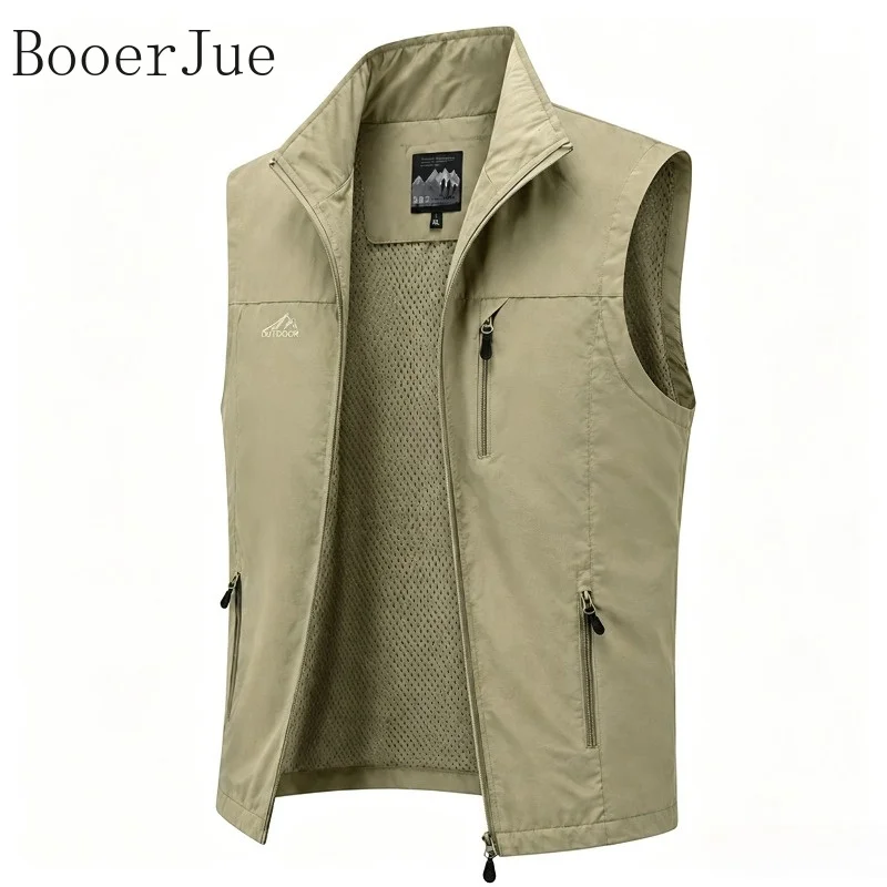 Men's Tactical Vest Lightweight Multi Pocket Outdoor Hiking Fishing Photography Utility Cargo Vest Travel Waistcoat for Men 6XL