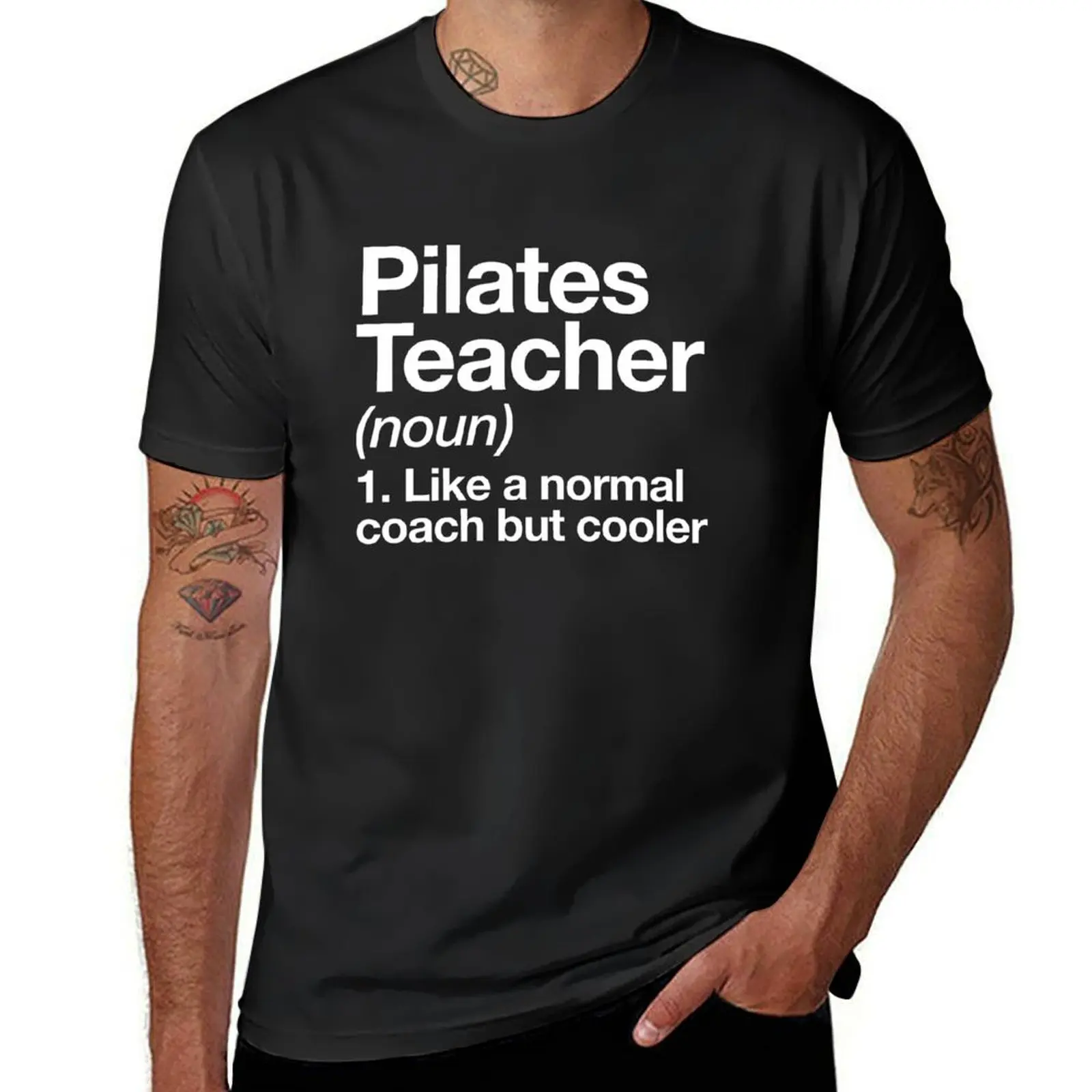 Pilates Teacher Funny Definition Trainer Gift Design T-Shirt cute tops summer top hippie clothes oversized t shirts for men