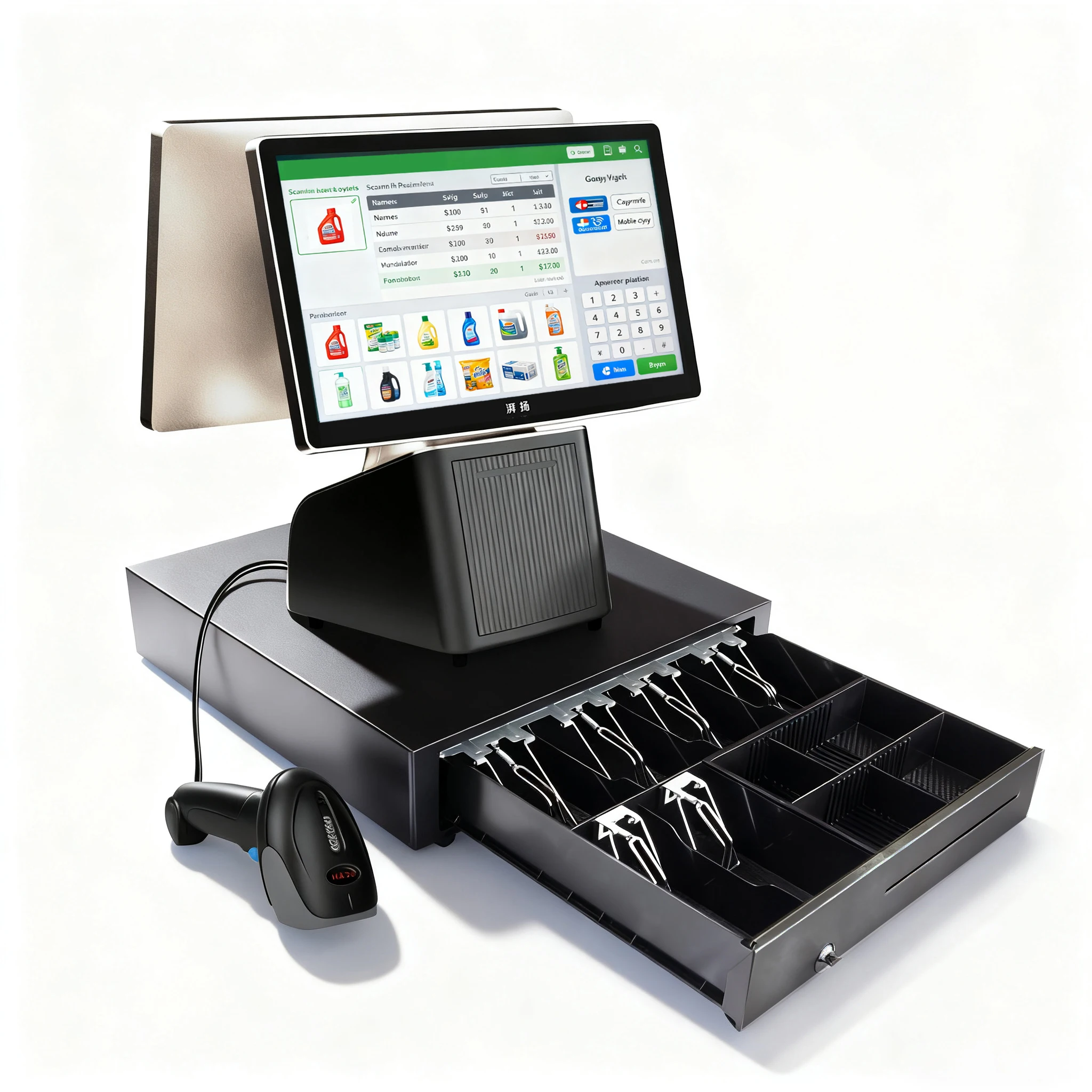 15.6Inch Touch Screen Pos Manufacturers Full Set All in One Pos Systems Cash Registers Built in 58mm Receipt Printer POS Machine