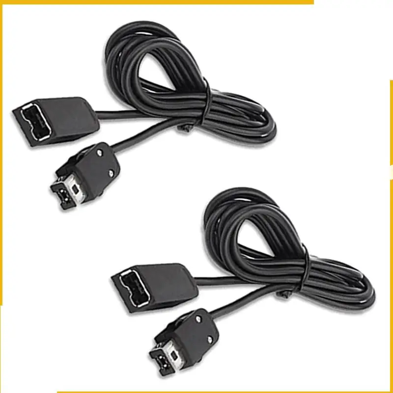 

A93P 2Pcs 1.8M Game Extender Cord Extension Cable Game Controller Extender Fornes Wii Controller Black