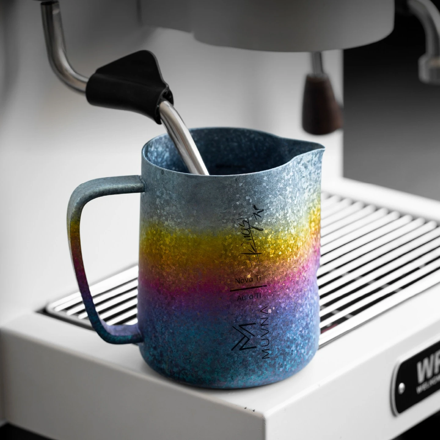 Ti-Art titanium latte art pot, milk mixing pot, milk frother pot, coffee utensils, pure titanium latte art cup