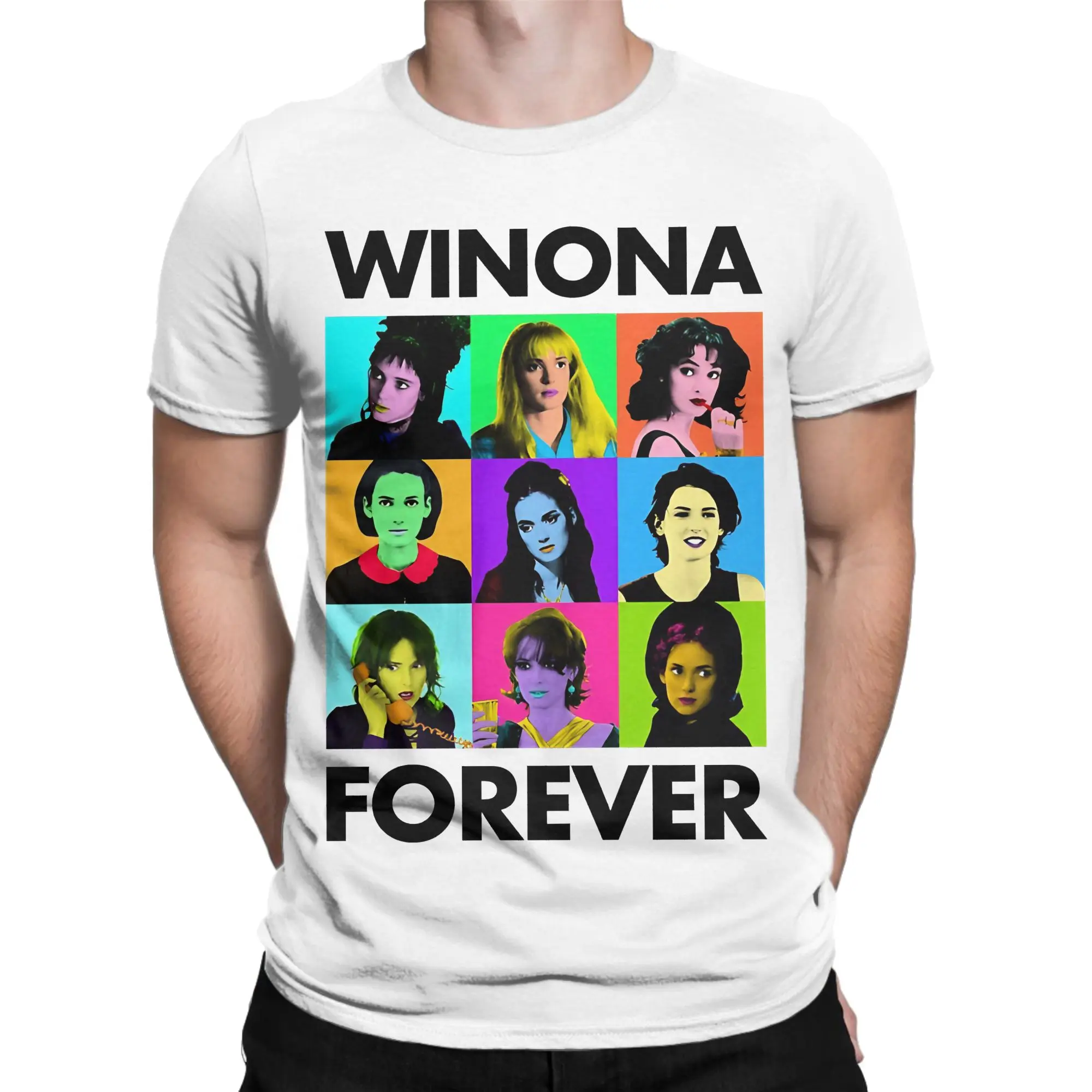 Vintage Winona Forever Everyone  Winona Ryder T-Shirt Men Crew Neck 100% Cotton T Shirt The Craft Short Sleeve Tees Clothes