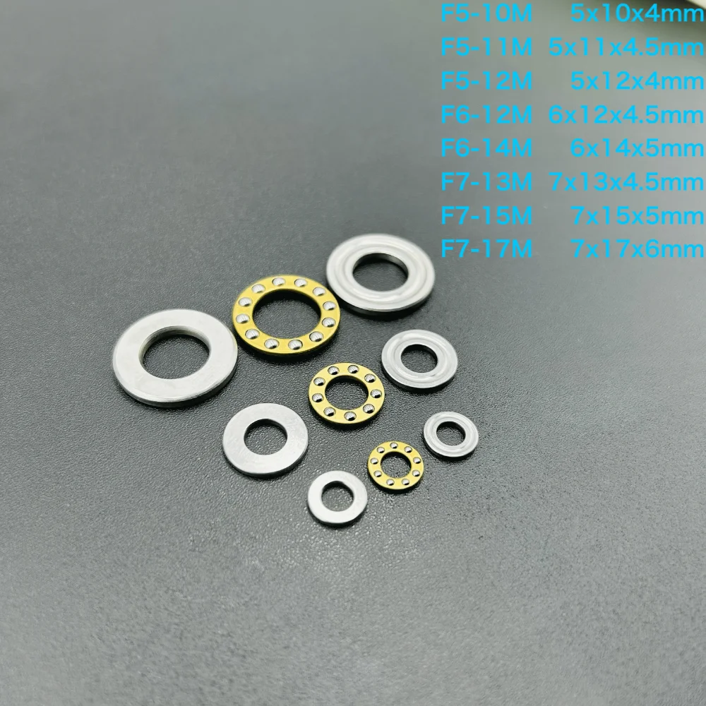 

30-80pcs/Lot F5-10M , F5-11M , F5-12M , F6-12M , F6-14M , F7-13M , F7-15M , F7-17M 3-in-1 Mini Plane Axial Ball Thrust Bearing