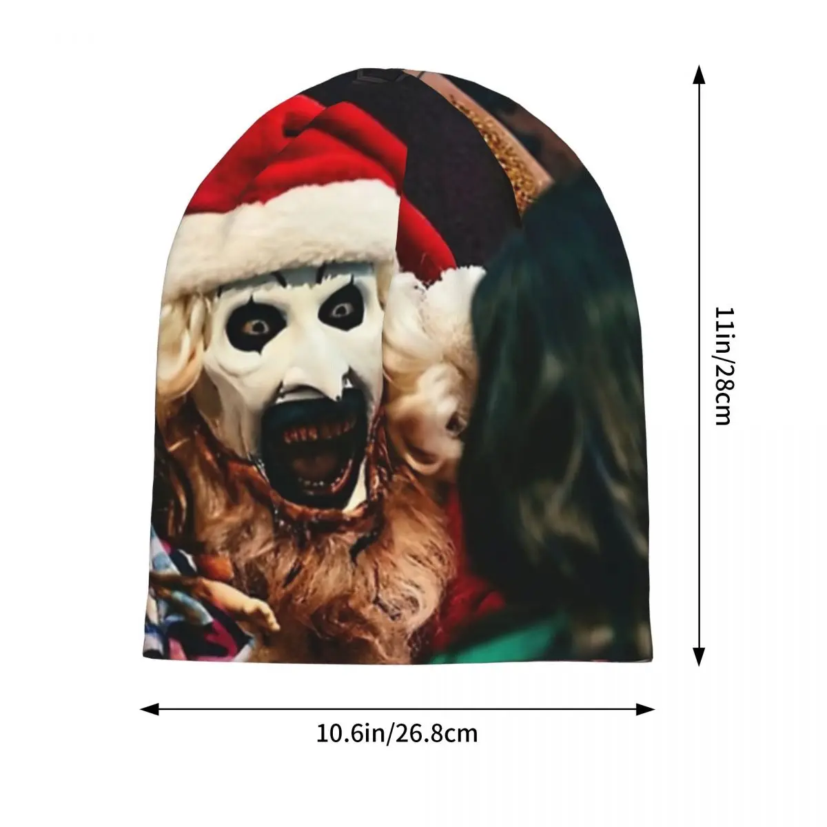 Terrifier Christmas Terrifier 3 Art The Clown Beanie Hats Knitting Hat Outdoor Thermal Elastic Male Caps Street Bonnet Hats