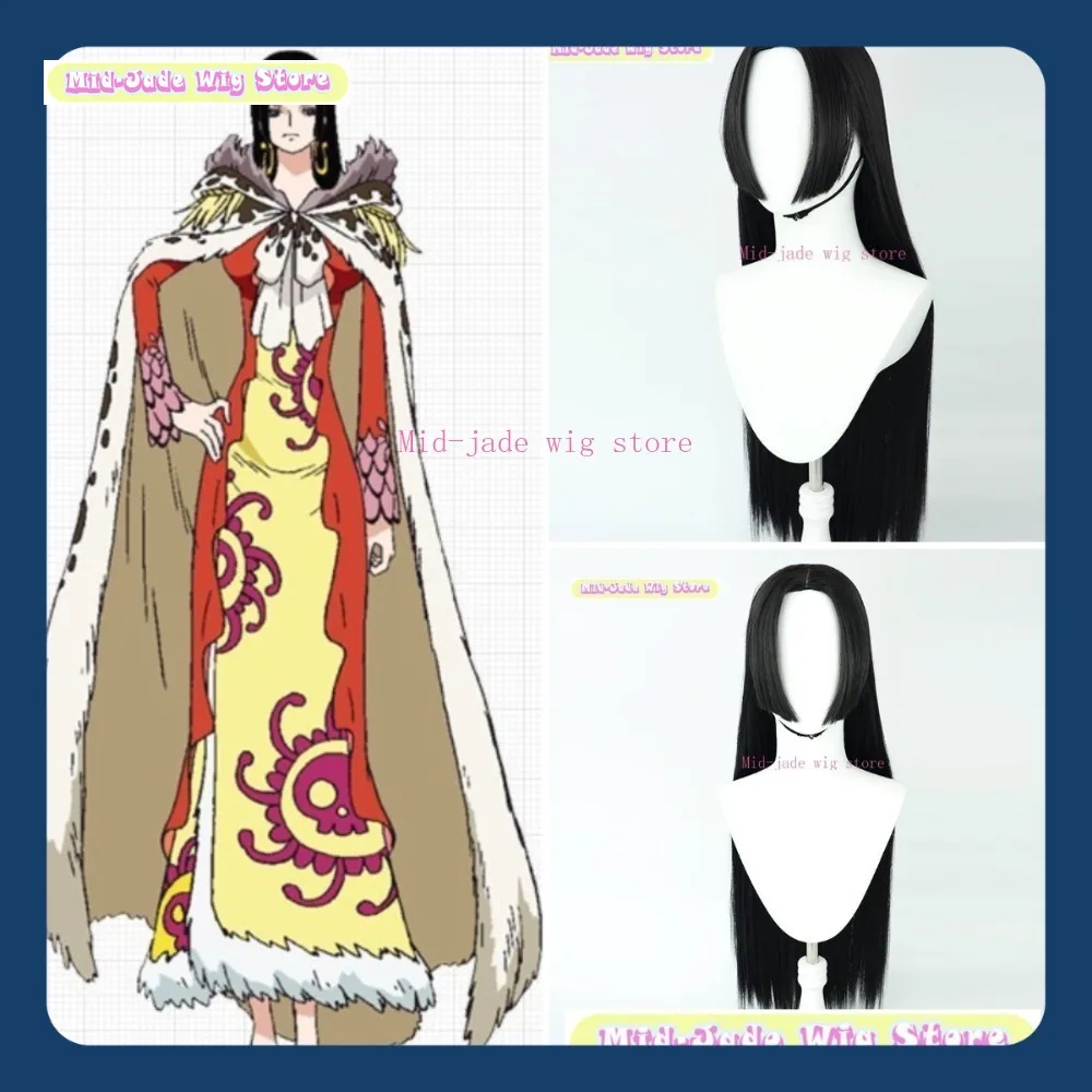 Sklep Mid-jade Wig Boa Hancock Warlord Ver. Peruka Cosplay Anime Gra Fabularna Halloween Party Kostium Rekwizyty Syntetyczne Włosy