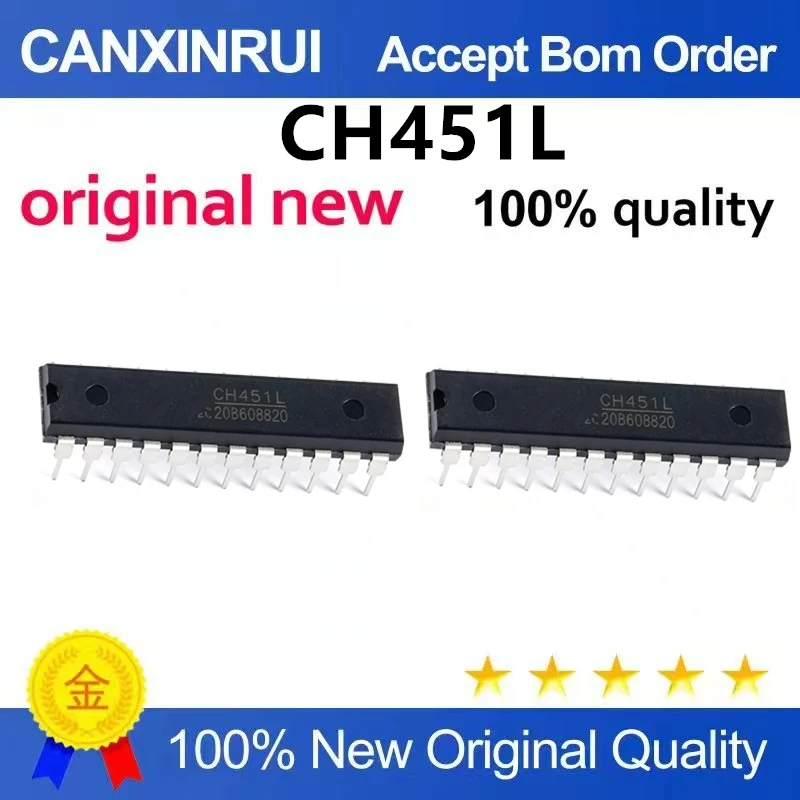 (5pcs-100pcs)Brand new original CH451L CH451 direct insertion DIP24 digital tube driver and keyboard control chip