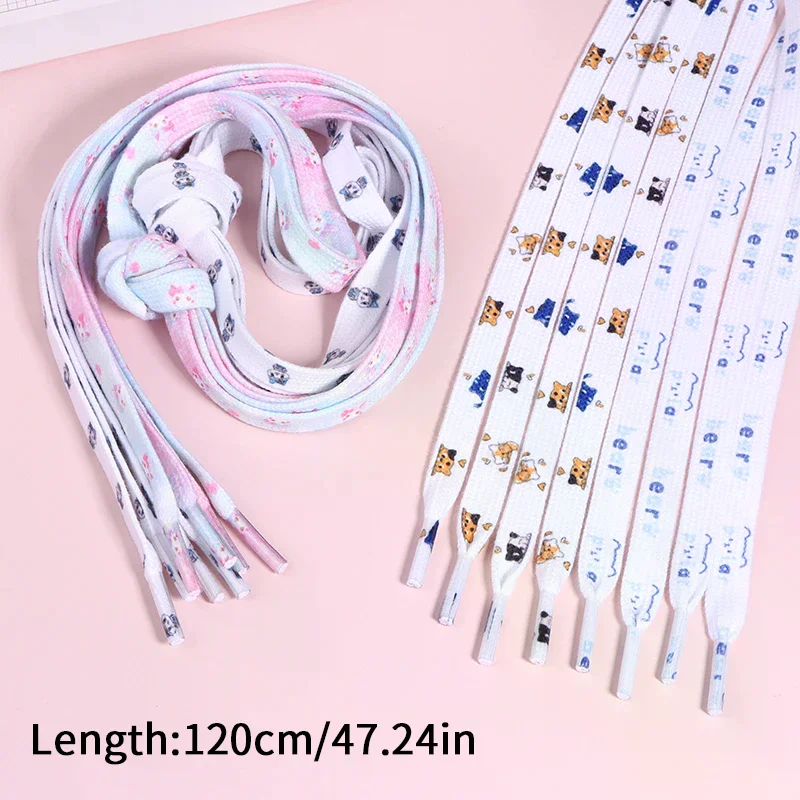 1 Pair Kawaii Cartoon Shoelaces Anime Cartoon Fashion Flat Shoe Laces Accessories Gifts Toys 120cm