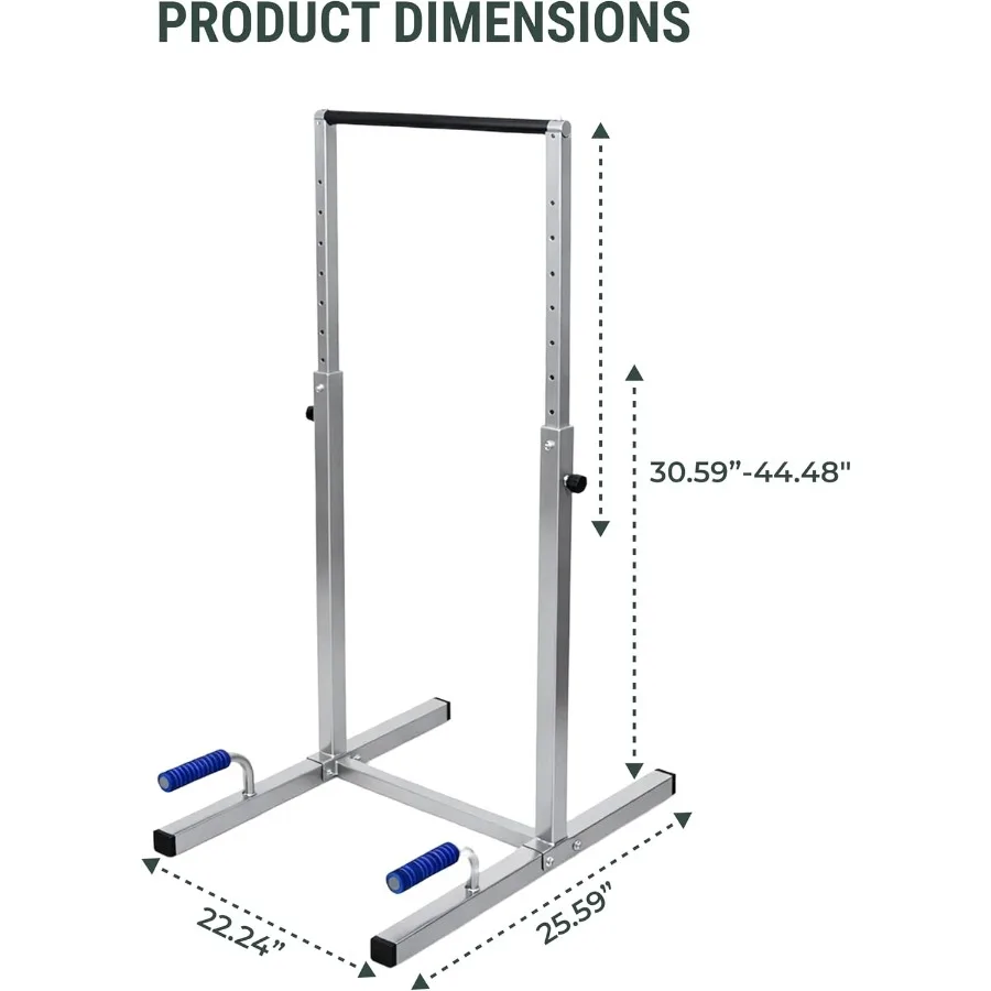 Dip Bar Station Set, 9 Level Adjustable Dip Machine, 1000 lbs Heavy