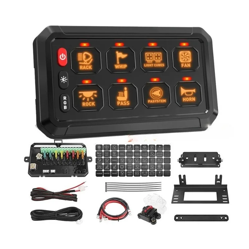Eight-key twelve-key touch switch panel