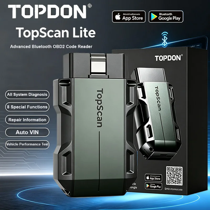 TOPDON TopScan Lite Scanner Smart Diagnostic Tool DTC Repair Guide Bluetooth OBD2 Code Reader Code Reader Full System