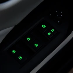 Car window switch Luminous sticker For kia sportage rio 3 4 sorento picanto niro ceed optima cerato armrest soul k5 forte K2 K3