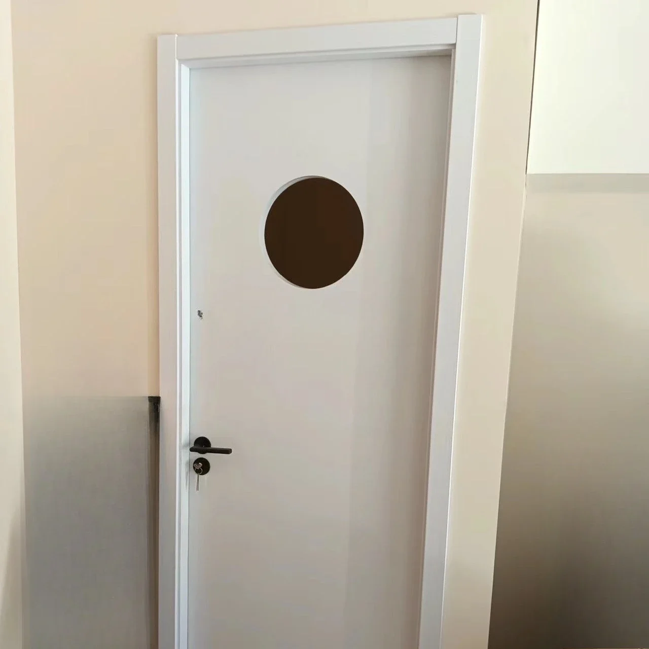 

Paint-free indoor waterproof chess catering, hotel classroom beauty foot bath wooden door, glass door with windowed wind