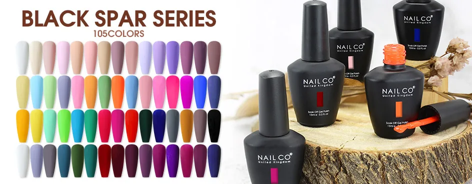 Description Picture 2 of itemNAILCO 3PCS Gel Nail Polish Fall Winter Color Nail Art Set Soak Off UV DIY Hybrid Manicure Nail Gel Semi Permanent Base Top Coat