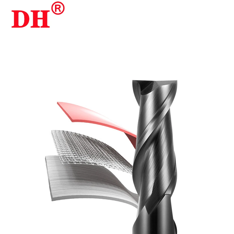 HRC55 milling cutter alloy coating tungsten steel Cnc machining 2-blade end mill wholesale milling cutter kit milling machine