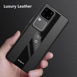 Leather Phone Case For Vivo V30 5G Case Stylish Luxury Soft Back Cover For Vivo V 30 V30Pro Camera Protection Shockproof Bumper