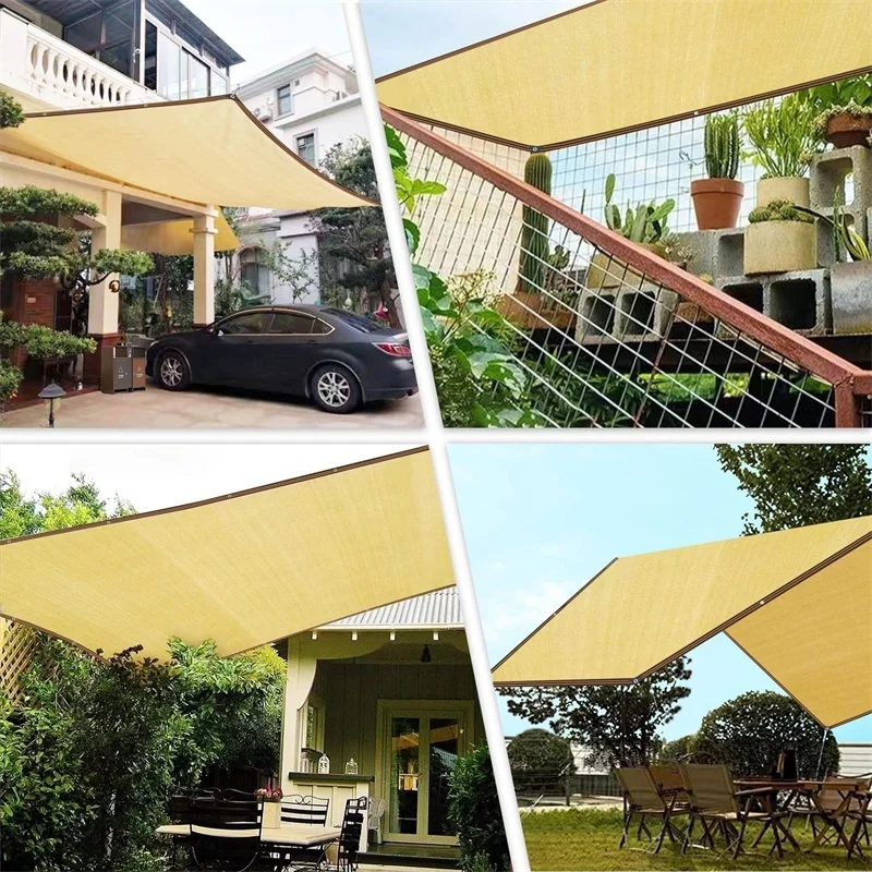 Outdoor Shade Net with Gaps, Plant Shade Net and Privacy Fence This Lightweight and Breathable Net Is Woven with Uv-Resistant Copper Fasteners, Suitable for Gardens and Porches.