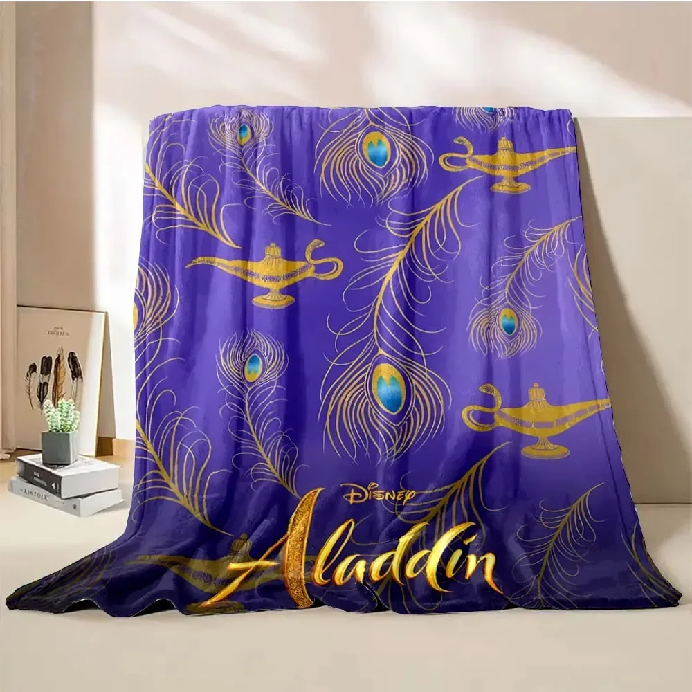 Jasmine Aladdin Blanket Cartoon 4 Seasons Soft Fluffy Throw King Size  Kid Adult Sofa Bed Break Blanket Travel Throw Gift