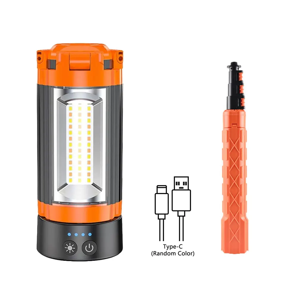 VOLODYMYR 4500mAh Rechargeable Outdoor Hiking Fishing Tent Lamp Super Bright Magnetic Rotatable Telescopic LED RV Camping