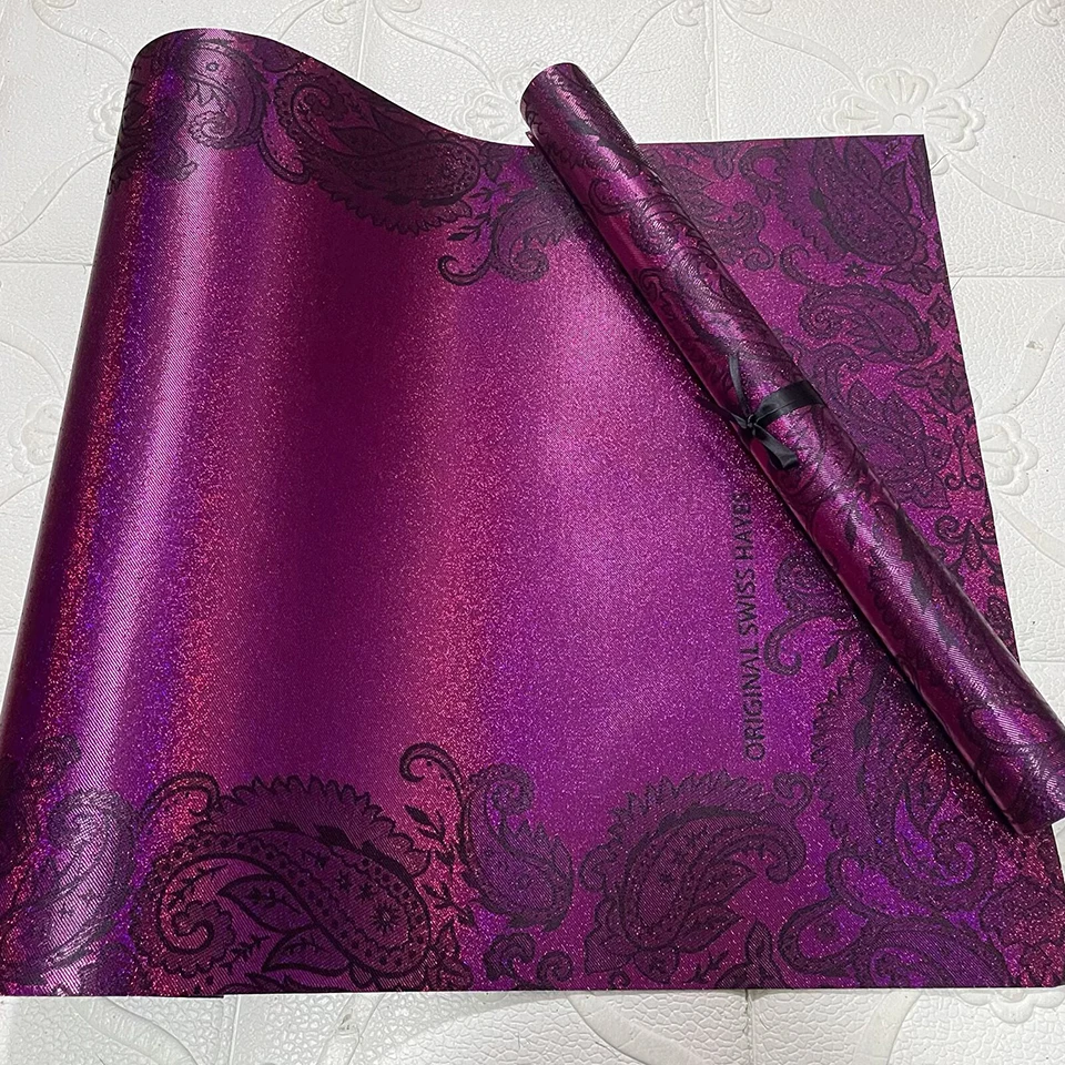 Schwarzer, glitzernder afrikanischer Hayes Latest Sego Gele & Ipele Kopftuchstoff – Damast-/metallisches Jacquard-Material für Damen Autogele TX-7 – Detail 8