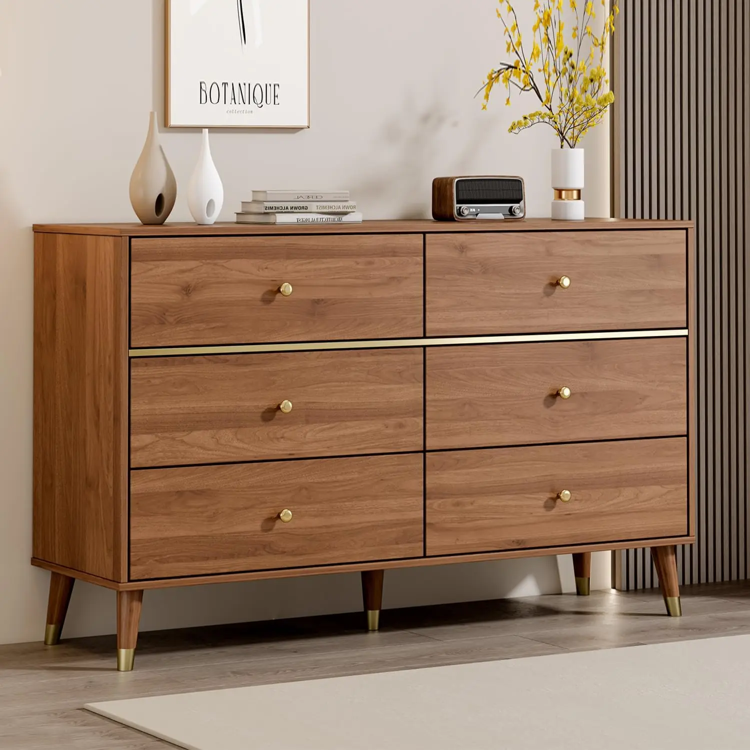 Modern 6 Drawer Dresser,47