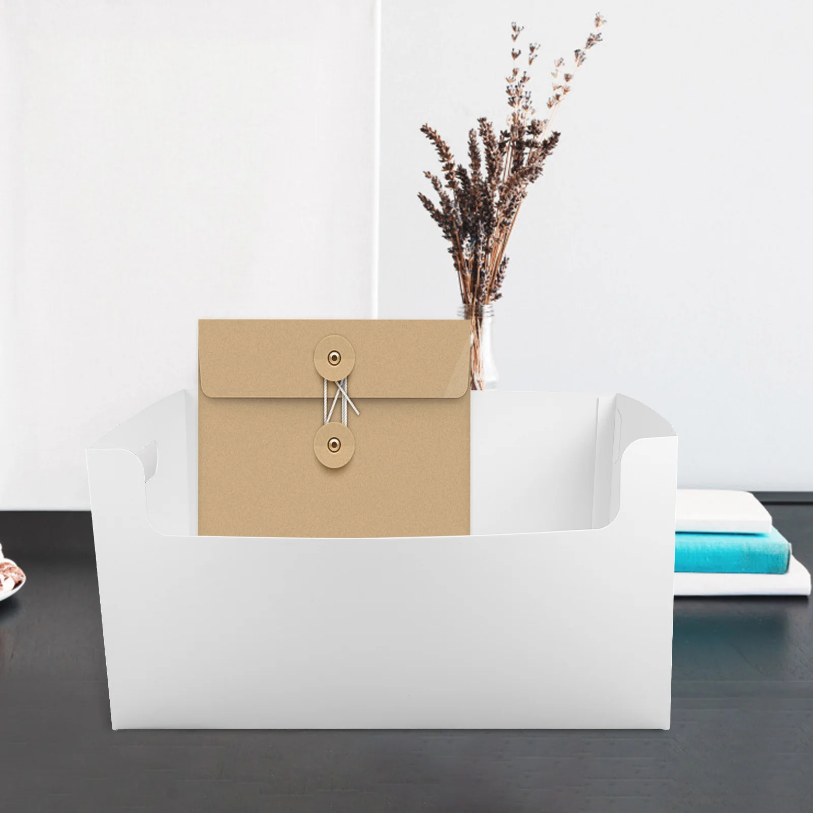 2 قطعة صندوق تخزين حامل الملفات Abs منظم سطح المكتب لمكتب النوم أشتات سلة المنزل استخدام القرطاسية حامل مكعب صندوق تخزين