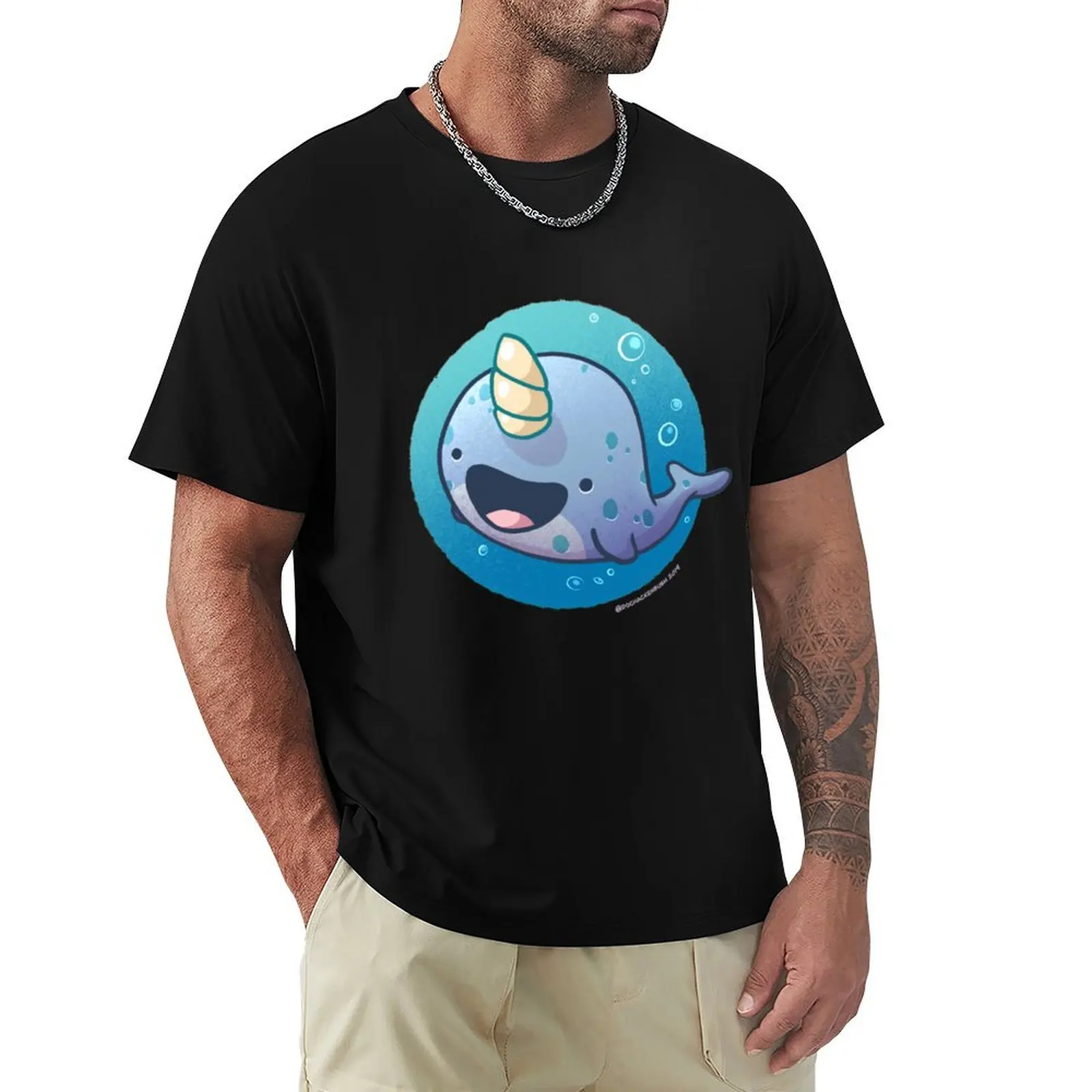 

Here Comes A Narwhal T-Shirt cute clothes basketball graphic tees new edition T-shirts man Men's t shirts