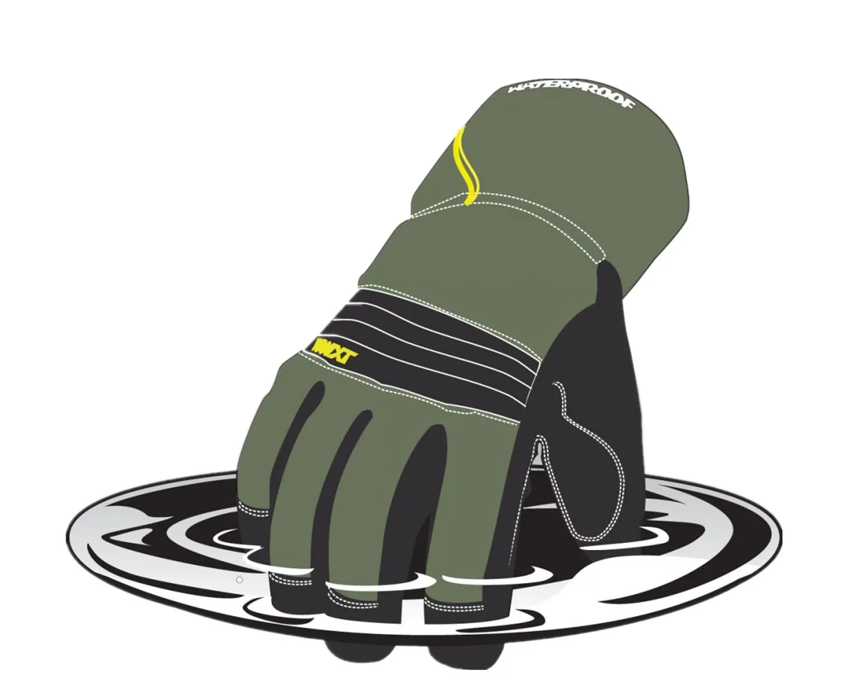 100% Waterproof and Windproof,a heavy duty winter work glove (Army Green,Large/Medium/X-Large/XX-Large).