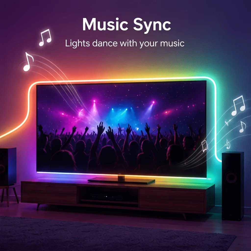RGBIC LED Neon Strip Light Dynamic Scene Effects Waterproof Flexible Cuttable USB Ambient Light For Home Party Holiday DIY Decor