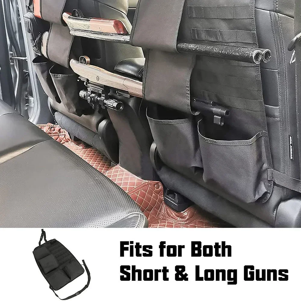 Tactical Rifle Organizer Firearm Vehicle Seat Back Rack Camo Front Seat Gun Organizer Holder Hunting Rifle Shotgun Gun Sling Bag