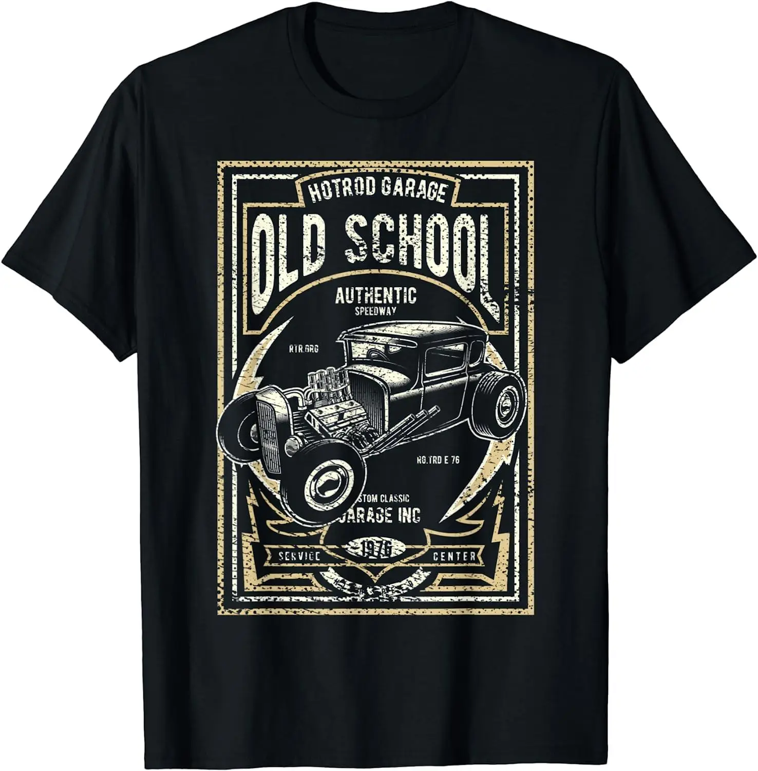 Old School Vintage Hot Rod Garage Men Classic Car T-Shirt  High Quality 100%Cotton Short Sleeve