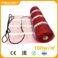 Minco Heat 100w/㎡ Water-proof Under Tile Cement Heating Floor Cable Electric Warm Mat Twin Conductor Electric Warm Strand Mat