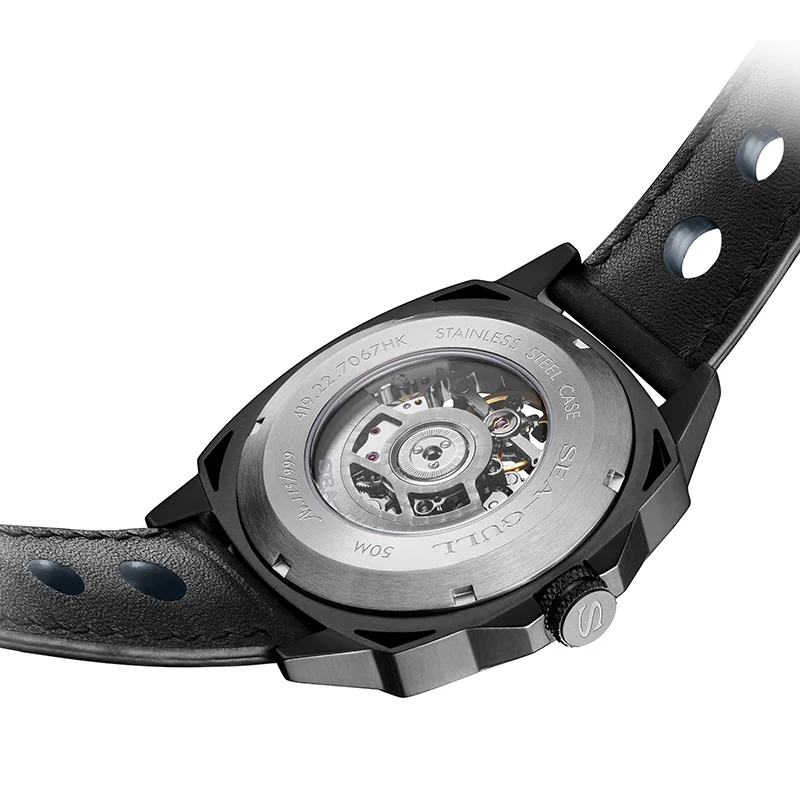 Seagull Automatic Men's Watch Double-Sided Skeleton Fashion Mechanical Watches Luminous 50M Waterproof reloj automático 7067HK