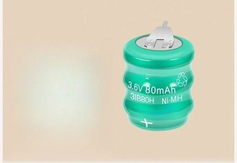 5Pcs forSZL rechargeable button battery NI-MH 3.6V 80MAH nickel-metal hydride with foot buckle main board electronics