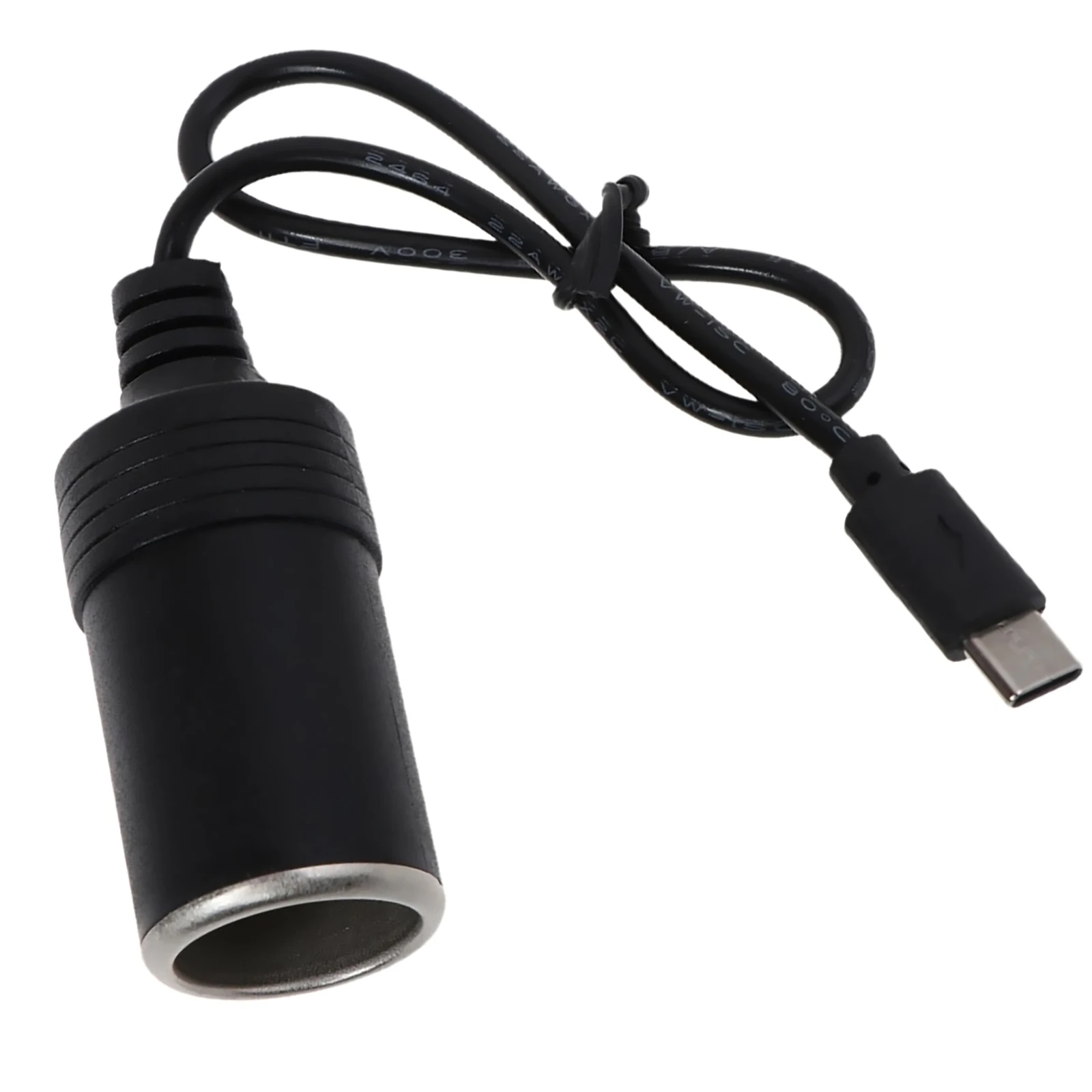 USB-C PD Type C Port to 15V Car Cigarette Lighter Socket Converter Adapter Step Up Cable For Driving Recorder E-Dog Car Charger