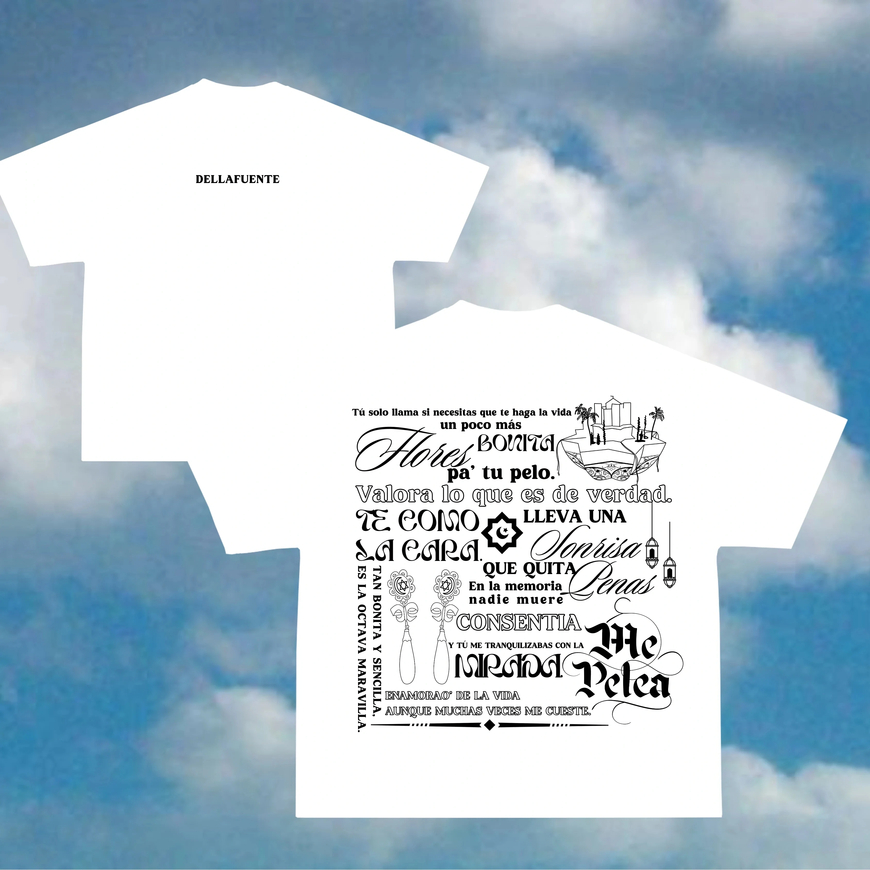 Camiseta 2026 Nova Rapper's Dellafuente Pa Las Penas Dellafuente Pa Las Alegrías - Camiseta Unissex Solta Estilo Streetwear Oversized
