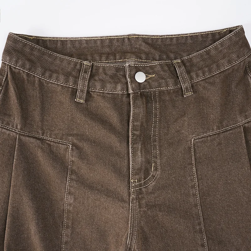 2025 Herfst Vintage Jeans Persoonlijkheid Street Fashion Losse Wijde Pijpen Vloerbroek Casual Broek Dames