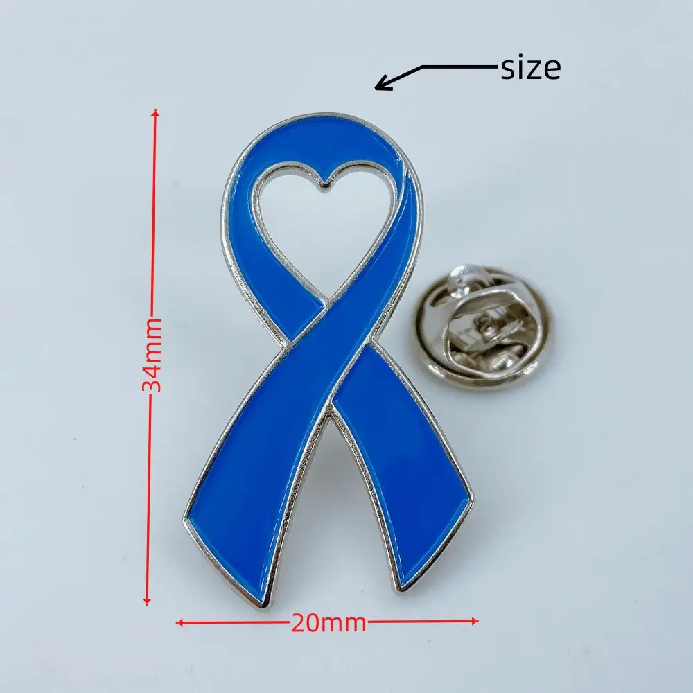 5/10/50/100 Stück Colon-Krebs-Bewusstseins-Anstecknadeln, Kindermisshandlungs- und Prostata-Blaues-Band-Pins – Detail 3
