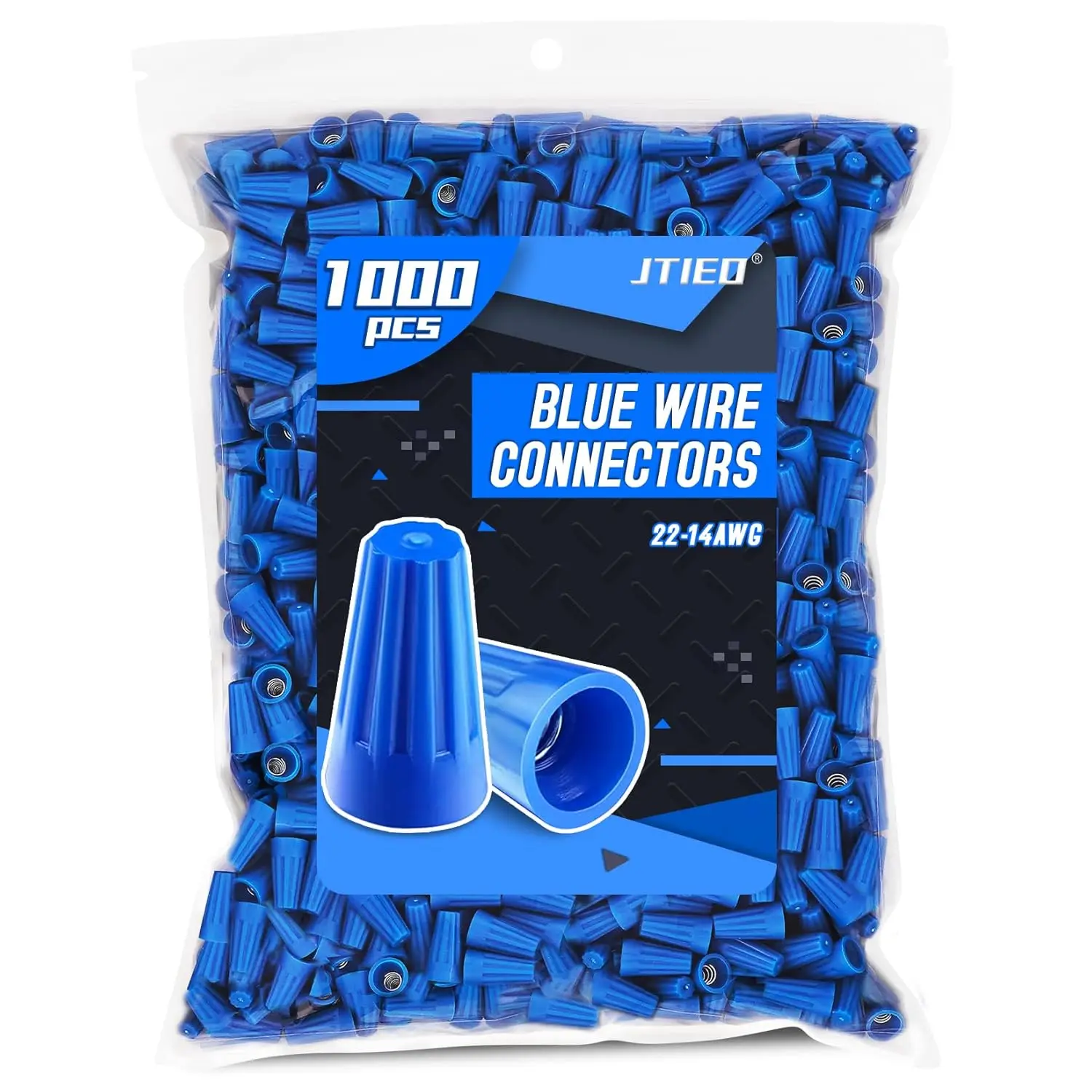 

1000 шт. синих клеммных муфт с пружиной для быстрого электрического подключения (AWG 22-14)