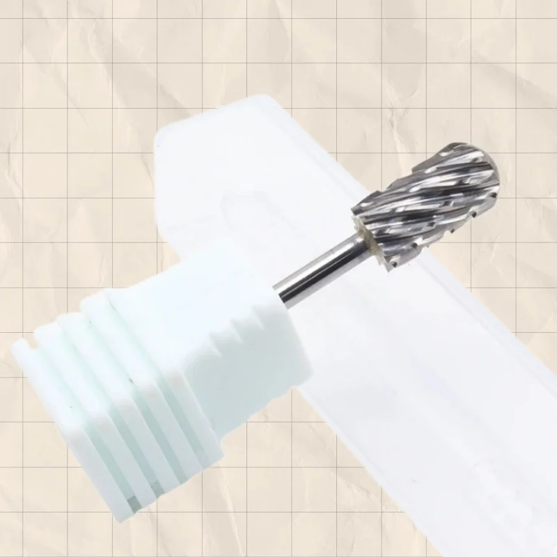 4XC 5In1 Two-way Tungsten Carbide Nail Drill Bit Barrel Cuticle Burr Bits For Manicure Electric Drill Accessories Gel Removal