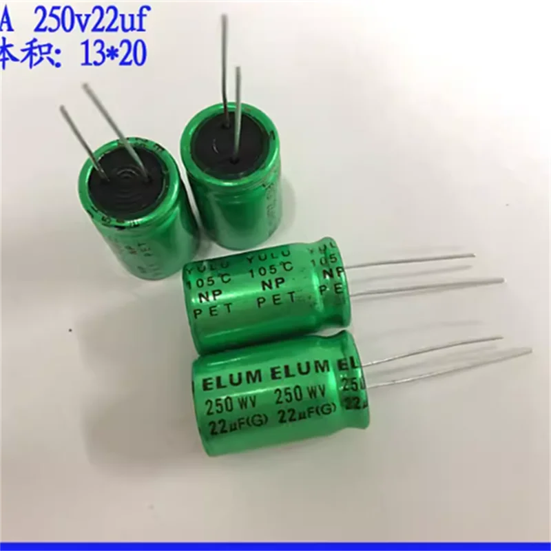 5PCS 22uf250v NP non-polar audio electrolytic capacitor 250v 22uf 13X20mm